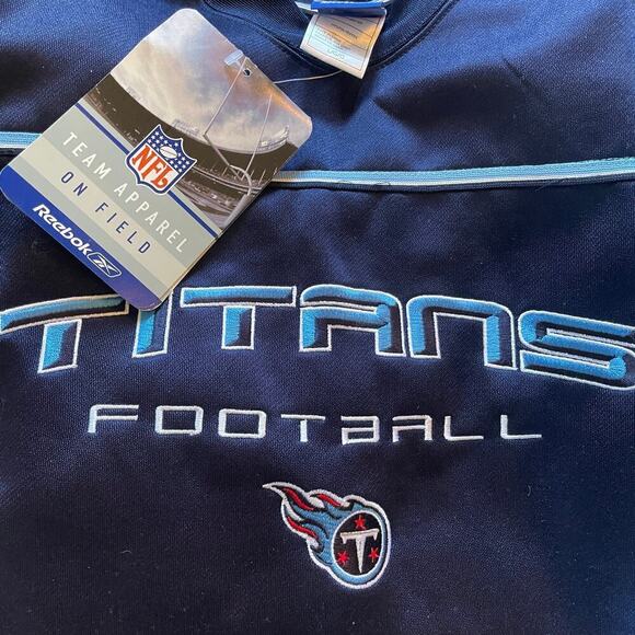 2004 Vintage Reebok Titans Sweatshirt L | NFL On Field Navy Pullover Y2K NWT - Picture 2 of 10